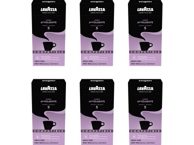 Lavazza Original Blend Coffee, Capsules, Dark Roast, 10/Box, 6 Boxes/Carton (8208)