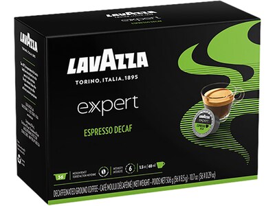 Lavazza Expert Espresso Decaf Coffee, Capsule, Medium Roast, 36/Box, 8 Boxes/Carton (LPC00129)