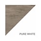 Bush Furniture Key West 20" x 20" End Table, Shiplap Gray/Pure White (KWT120G2W-03)