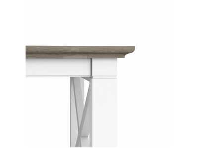Bush Furniture Key West 47" x 24" Coffee Table, Shiplap Gray/Pure White (KWT148G2W-03)