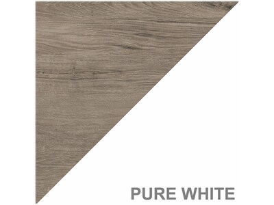 Bush Furniture Key West 47" x 24" Coffee Table, Shiplap Gray/Pure White (KWT148G2W-03)