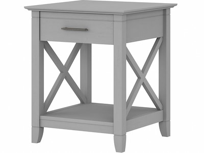 Bush Furniture Key West 20 x 20 End Table, Cape Cod Gray (KWT120CG-03)