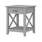 Bush Furniture Key West 20" x 20" End Table, Cape Cod Gray (KWT120CG-03)