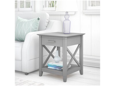 Bush Furniture Key West 20" x 20" End Table, Cape Cod Gray (KWT120CG-03)