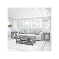 Bush Furniture Key West 47 x 24 Coffee Table with 2 End Tables, Cape Cod Gray (KWS023CG)