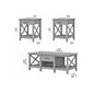 Bush Furniture Key West 47" x 24" Coffee Table with 2 End Tables, Cape Cod Gray (KWS023CG)