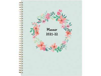 2021-2022 Blue Sky 8.5 x 11 Academic Planner, Laurel, Blue (131947)