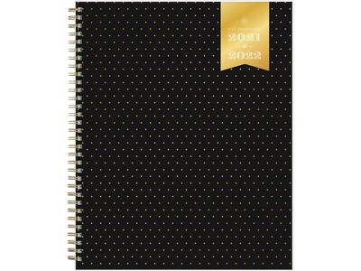 2021-2022 Blue Sky 8.5 x 11 Academic Appointment Book, Day Designer Swiss Dot Black (128079)