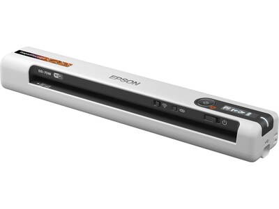 Epson RapidReceipt RR-70W Wireless Portable Document Scanner, White/Black (B11B253205)