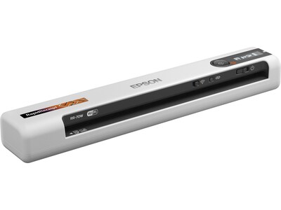 Epson RapidReceipt RR-70W Wireless Portable Document Scanner, White/Black (B11B253205)