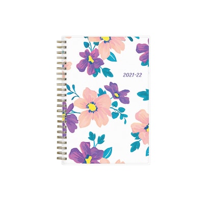 2021-2022 Blue Sky 5 x 8 Academic Planner, Preppy Floral Purple, Multicolor (118176-A22)