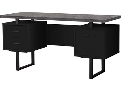 Monarch 60 Computer Desk, Black/Gray (I 7415)
