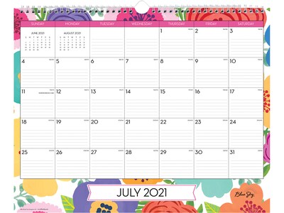 2021-2022 Blue sky 12 x 15 Academic Wall Calendar, Mahalo, Multicolor (137039)