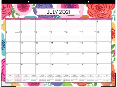 2021-2022 Blue sky 17 x 22 Academic Desk Pad Calendar, Mahalo, Multicolor (100157-A22)