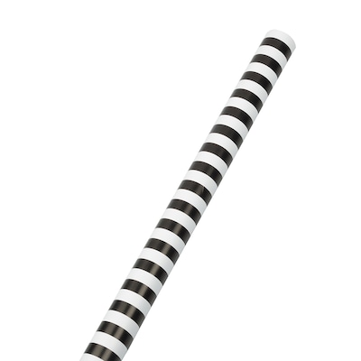 JAM PAPER Gift Wrap, Striped Wrapping Paper, 25 Sq Ft per Roll, Black & White Stripes, 2/Pack