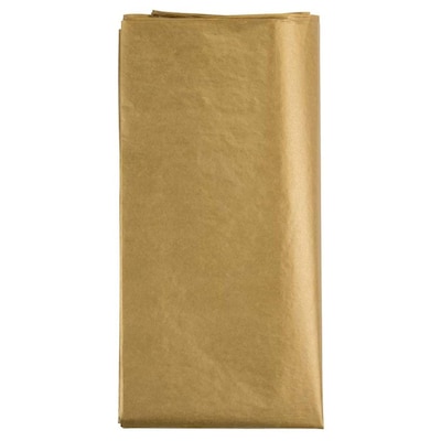 JAM PAPER Tissue Paper, Gold Semi-Metallic, 20 Sheets/Pack (7335485AA)