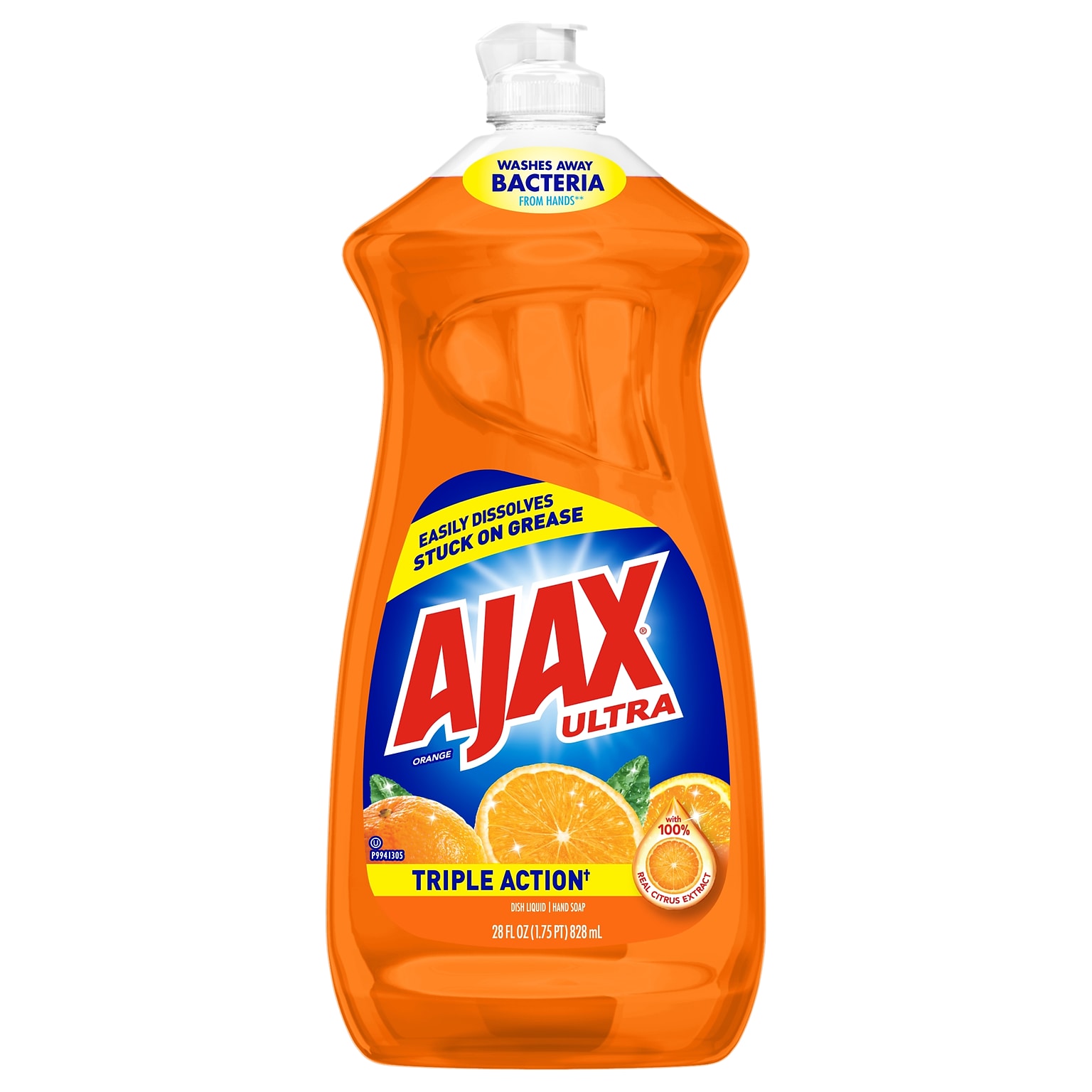 Ajax Triple Action Liquid Dish Soap, Fruity, 28 oz. (144678)