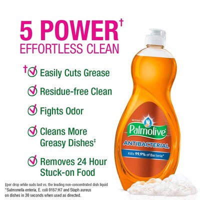 Palmolive Ultra Antibacterial Liquid Dish Soap, Orange, 32.5 oz. (US04274A)