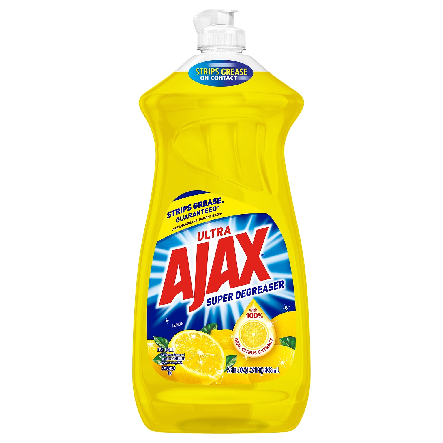 Ajax Super Degreaser Liquid Dish Soap, Lemon, 28 oz. (144673)