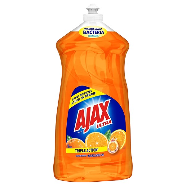 Ajax Triple Action Liquid Dish Soap, Orange, 52 oz., 6/Carton (149860)
