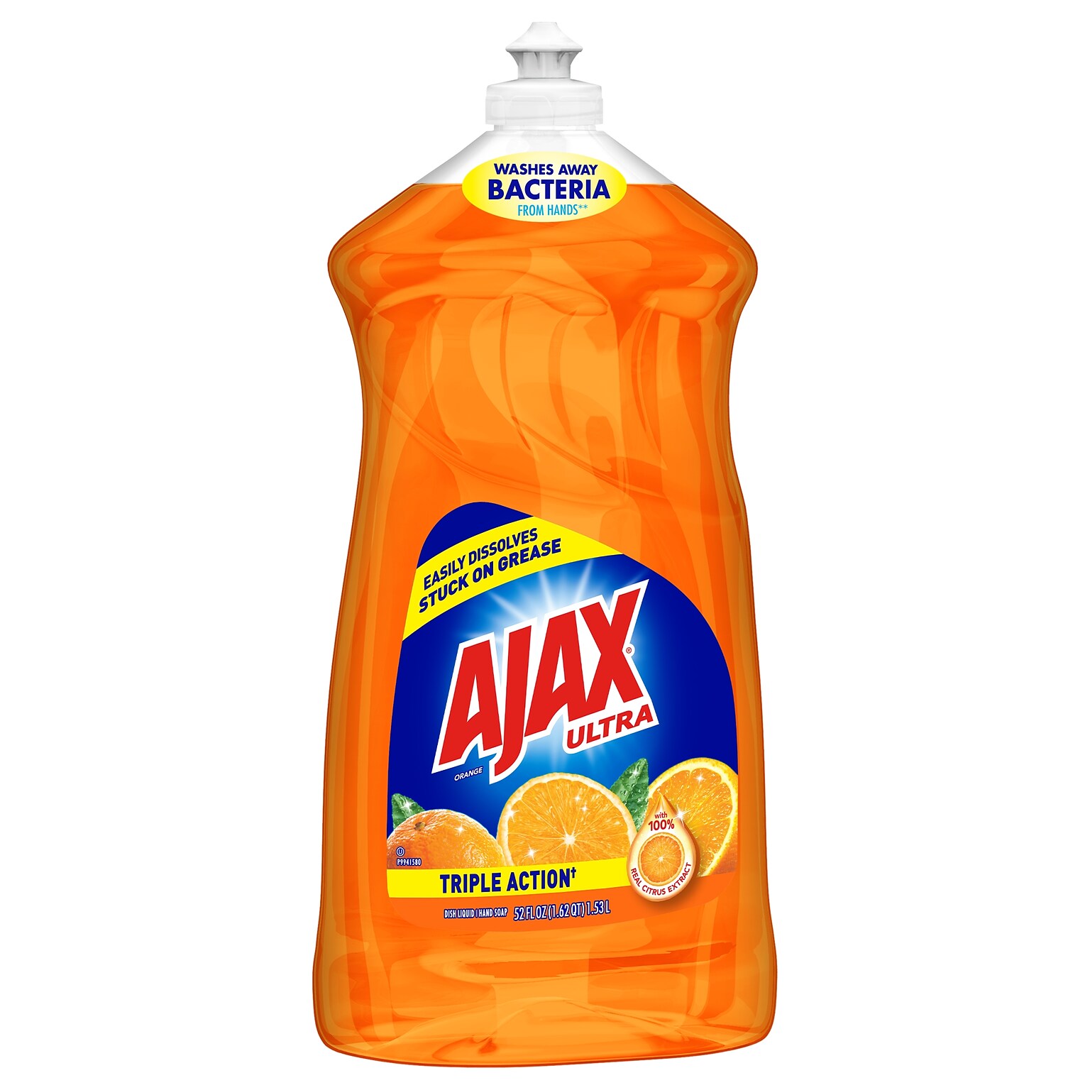 Ajax Triple Action Liquid Dish Soap, Orange, 52 oz., 6/Carton (149860)