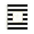 2021-2022 Blue Sky 8 x 10 Academic Planner, Day Designer Rugby Stripe Black, Black/White (128053)