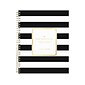 2021-2022 Blue Sky 8 x 10 Academic Planner, Day Designer Rugby Stripe Black, Black/White (128053)
