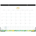 2021-2022 Blue Sky 17 x 22 Academic Desk Pad Calendar, Thimblepress Happy Petals Turquoise, Multicolor (130526)