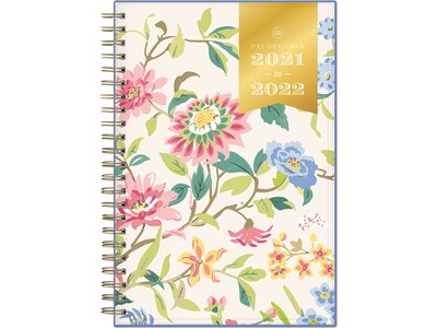 2021-2022 Blue Sky 5 x 8 Academic Appointment Book, Day Designer Climbing Floral Blush, Multicolor (132249)