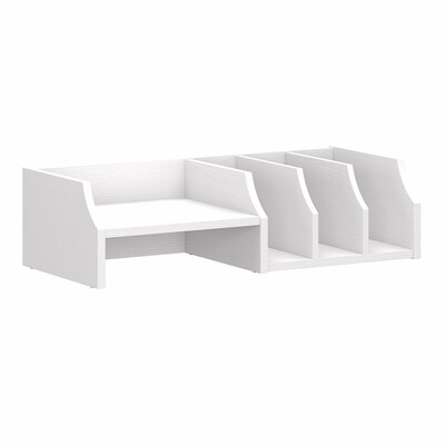 Bush Furniture Key West 5-Compartment Laminated Wood Storage, Pure White Oak (KWS227WT-Z)