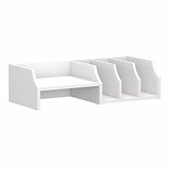 Bush Furniture Key West 5-Compartment Laminated Wood Storage, Pure White Oak (KWS227WT-Z)