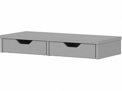 Bush Furniture Universal 2-Compartment Stackable Laminated Wood Storage Drawer, Cape Cod Gray (KWS127CG-03)