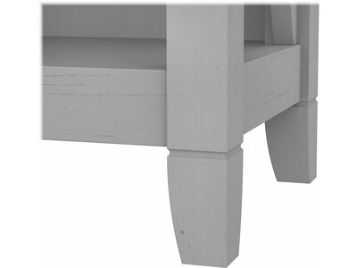 Bush Furniture Key West 66"H 5-Shelf Bookcase with Adjustable Shelves, Cape Cod Gray Laminated Wood, 2/Set (KWS046CG)