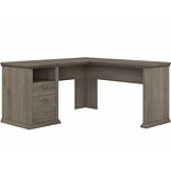 Bush Furniture Yorktown 60 L-Shaped Desk with Storage, Restored Gray (WC40630-03)