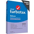 TurboTax Desktop Deluxe 2020 Federal Only + E-File (No State) for 1 User, Windows/Mac, CD/Download (608691)