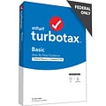 TurboTax Desktop Basic 2020 Federal Only + E-File for 1 User, Windows/Mac, CD/Download (608660)