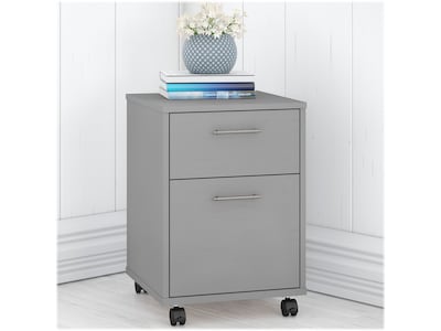 Bush Furniture Key West 2-Drawer Mobile Lateral File Cabinet, Letter/Legal Size, Cape Cod Gray (KWF1