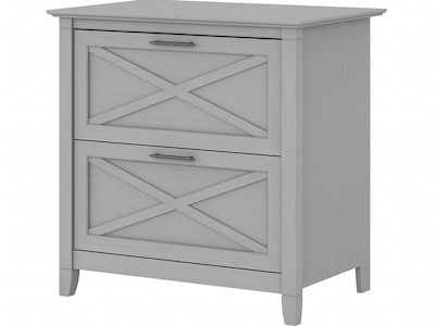 Bush Furniture Key West 2-Drawer Lateral File Cabinet, Letter/Legal, Cape Cod Gray, 30 (KWF130CG-03