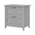 Bush Furniture Key West 2-Drawer Lateral File Cabinet, Letter/Legal, Cape Cod Gray, 30 (KWF130CG-03