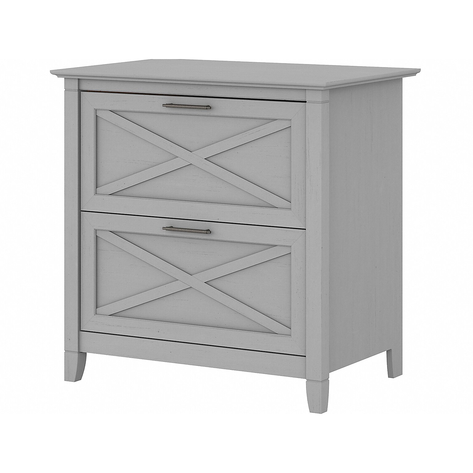 Bush Furniture Key West 2-Drawer Lateral File Cabinet, Letter/Legal, Cape Cod Gray, 30 (KWF130CG-03)