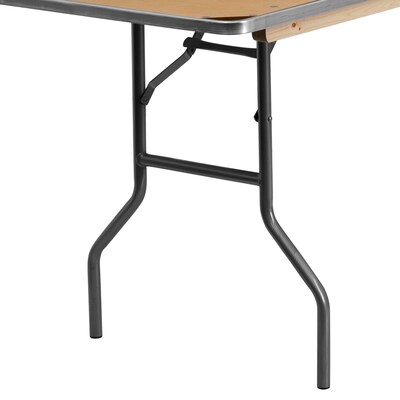 Flash Furniture Fielder Folding Table, 96" x 30", Birchwood (XA3096BIRCHM)