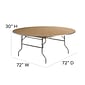 Flash Furniture Fielder Folding Table, 72" x 72", Birchwood (XA72BIRCHM)