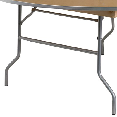 Flash Furniture Fielder Folding Table, 72" x 72", Birchwood (XA72BIRCHM)