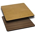 Flash Furniture 36 Square Table Top With Reversible Laminate Top, Natural/Walnut