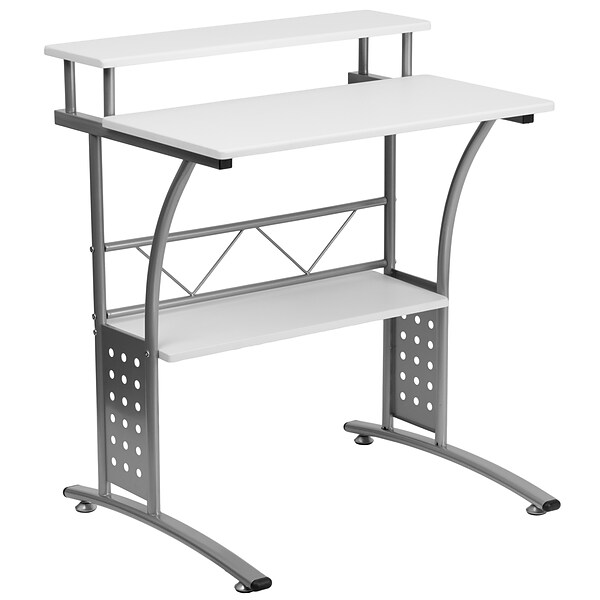 Flash Furniture Clifton 28 W Computer Desk, White (NANCLIFTONWH)