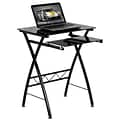 Flash Furniture 24 W Glass L-Shape Computer Desk, Black (NANCP60)