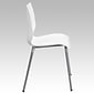 Flash Furniture HERCULES Series Plastic Stack Chair with Lumbar Support, White (RUT288WH)