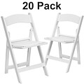 Flash Furniture HERCULES™ Vinyl Armless Folding Chair, White, 20/Pack (20L3L1WHITE)