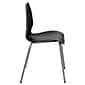 Flash Furniture HERCULES Series Plastic Stack Chair with Lumbar Support, Black (RUT288BK)