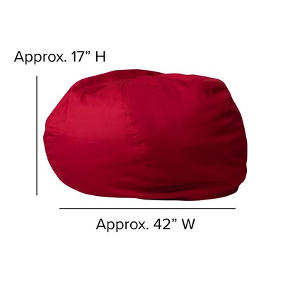 Flash Furniture Cotton Twill Bean Bag Chair, Red (DGBEANLGSLDRD)